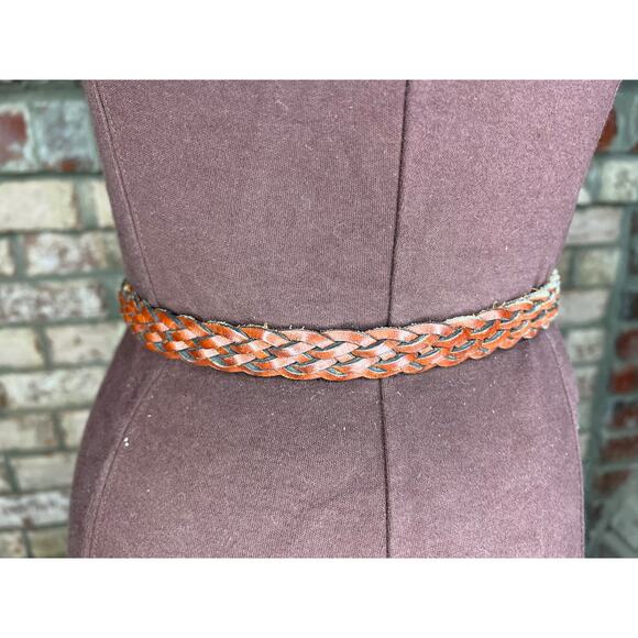 Split leather belt brown size small - Picture 4 of 9